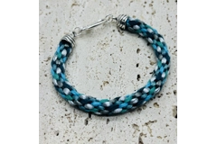 Turquoise Blue Necklace & Pendant + Bracelet + Earrings 3 piece set Handmade