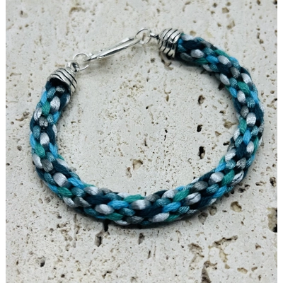 Turquoise Blue Necklace & Pendant + Bracelet + Earrings 3 piece set Handmade