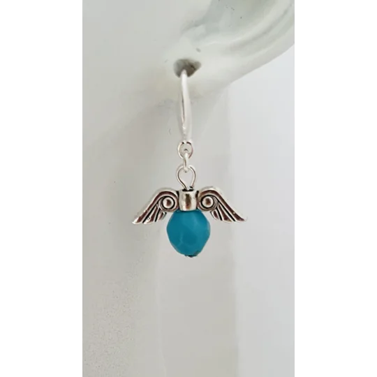 Turquoise Blue Necklace & Pendant + Bracelet + Earrings 3 piece set Handmade
