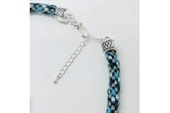 Turquoise Blue Necklace & Pendant + Bracelet + Earrings 3 piece set Handmade