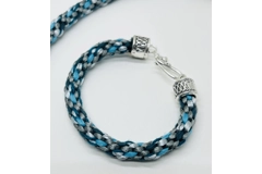 Turquoise Blue Necklace & Pendant + Bracelet + Earrings 3 piece set Handmade