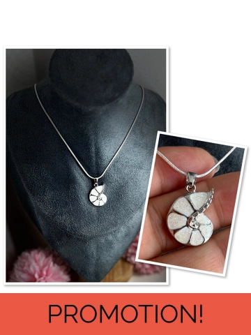 White Simulated Opal Am..