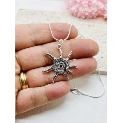 Starfish Necklace And Pendant, Stirling Silver
