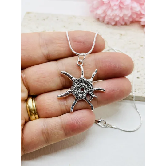 Starfish Necklace And Pendant, Stirling Silver