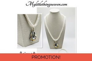 White Murano glass teardrop ..