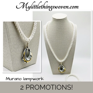 White Murano glass tear..