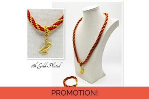 Owl Pendant Red And Gol..