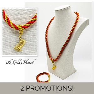 Owl Pendant Red And Gold Sil..