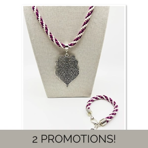 Pink & White Silk Braid..