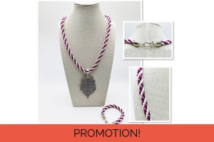 Pink & White Silk Braid..