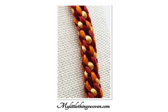 2 Piece Set Red Multicoloured Beaded Necklace & Bracelet Kumihimo Hand Braided