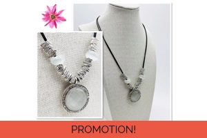 Diamanté Opal statement neck..