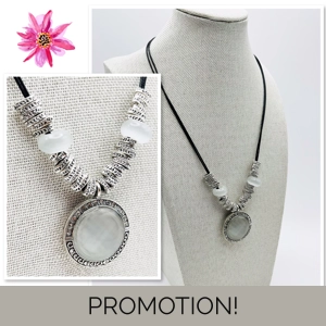 Diamanté Opal statement neck..