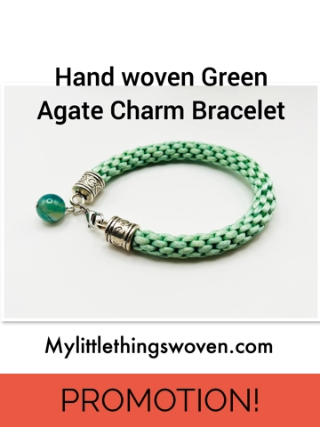 Green Agate Bead Charm ..