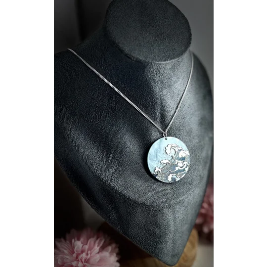 The Great Wave Off Kanagawa Necklace & Pendant in Sterling Silver or 18k Gold Plated