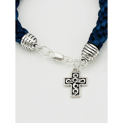 Blue Quaternary Celtic Cross Necklace & Pendant + Bracelet 2 piece set Handmade Blue Quaternary Celtic Cross Necklace & Pendant + Bracelet 2 piece set Handmade