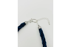 Blue Quaternary Celtic Cross Necklace & Pendant + Bracelet 2 piece set Handmade