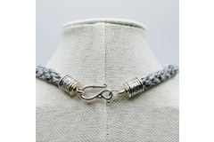 Grey Moon Pendant Necklace & Bracelet Magic Theme Braided kumihimo 2 Piece Set