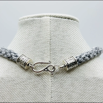 Grey Moon Pendant Necklace & Bracelet Magic Theme Braided kumihimo 2 Piece Set Grey Moon Pendant Necklace & Bracelet Magic Theme Braided kumihimo 2 Piece Set