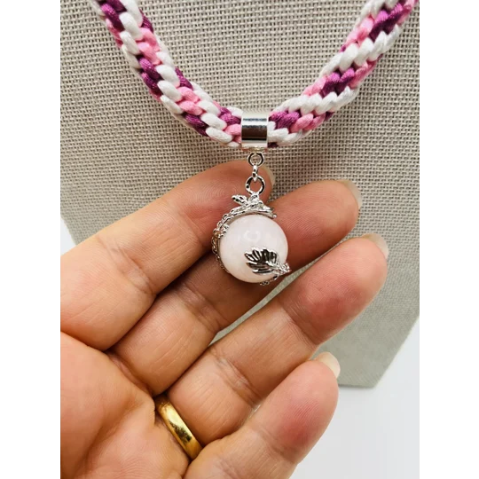 Dragon Necklace And Pendant And Matching Bracelet Pink 2 Piece Set