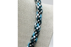 Turquoise Blue Necklace & Pendant + Bracelet + Earrings 3 piece set Handmade