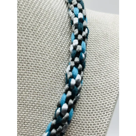 Turquoise Blue Necklace & Pendant + Bracelet + Earrings 3 piece set Handmade