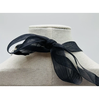 Black & Purple Multi-stranded Necklace & Real Amethyst Butterfly Earrings Set sterling silver