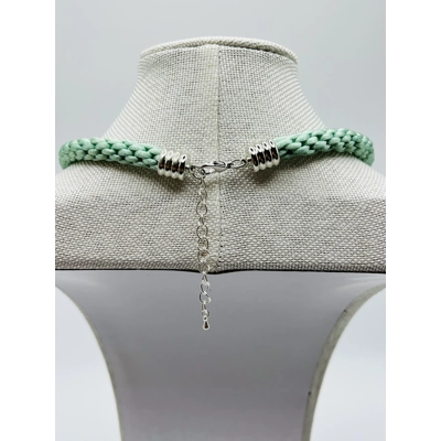 Green Agate Necklace and Earrings Jewellery Set