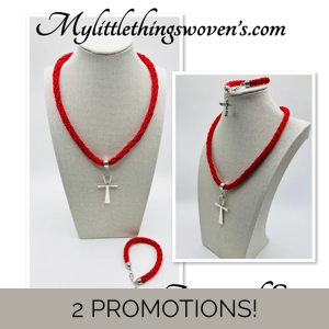 Ankh Red Egyptian Neckl..