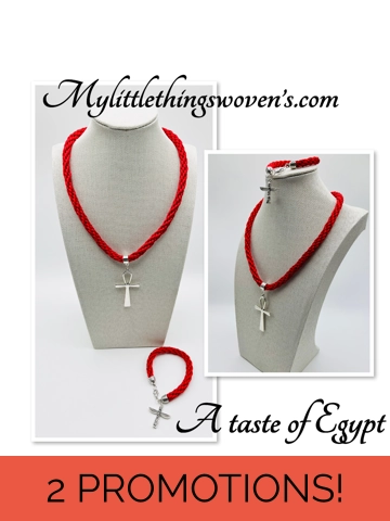Ankh Red Egyptian Neckl..