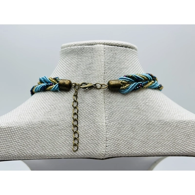 Moon Pendant And Necklace Blue or Red