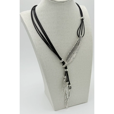 Bohemian Feather Multi Layer Necklace In Silver or Gold Bohemian Feather Multi Layer Necklace In Silver or Gold