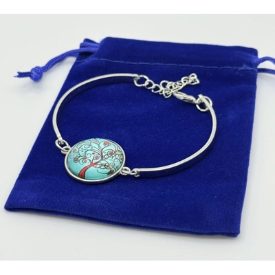 Glass Cabochon Tree of Life Necklace, Earrings & Bracelet 3 Piece Set in choice of colours Glass Cabochon Tree of Life Necklace, Earrings & Bracelet 3 Piece Set in choice of colours