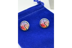 Glass Cabochon Tree of Life Necklace, Earrings & Bracelet 3 Piece Set in choice of colours