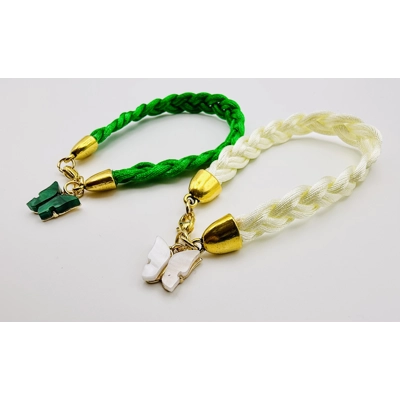 Butterfly Pendant/Charm Bracelets/Braided Butterfly Pendant/Charm Bracelets/Braided