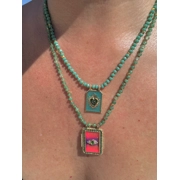 Square pendant necklace