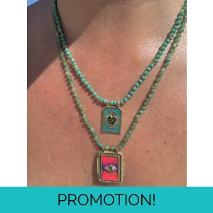 Square pendant necklace