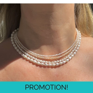 Freshwater pearl necklaces