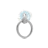 Round jewel clasp pendant charm holder