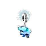 Elephant glass dangle charm