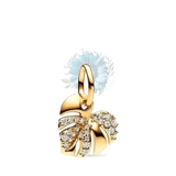 Gold leaf dangle charm