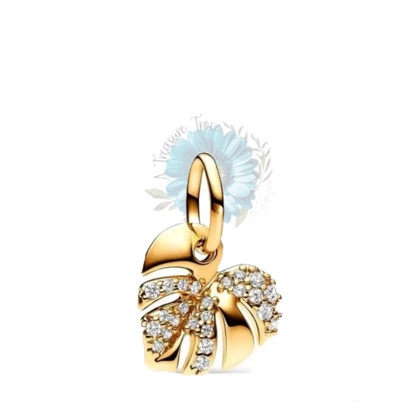 Gold leaf dangle charm Gold leaf dangle charm
