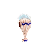 Rose gold and blue hot air balloon charm