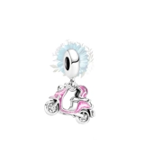 Pink moped charm
