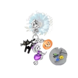 Witch, cat and pumpkin charm