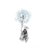 Silver grim reaper charm