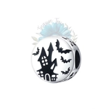 Haunted house round charm