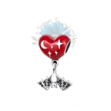 Bat and heart charm