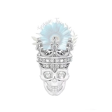 Skull and crown charm