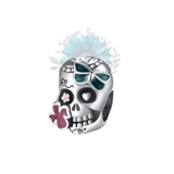Skull and butterfly charm